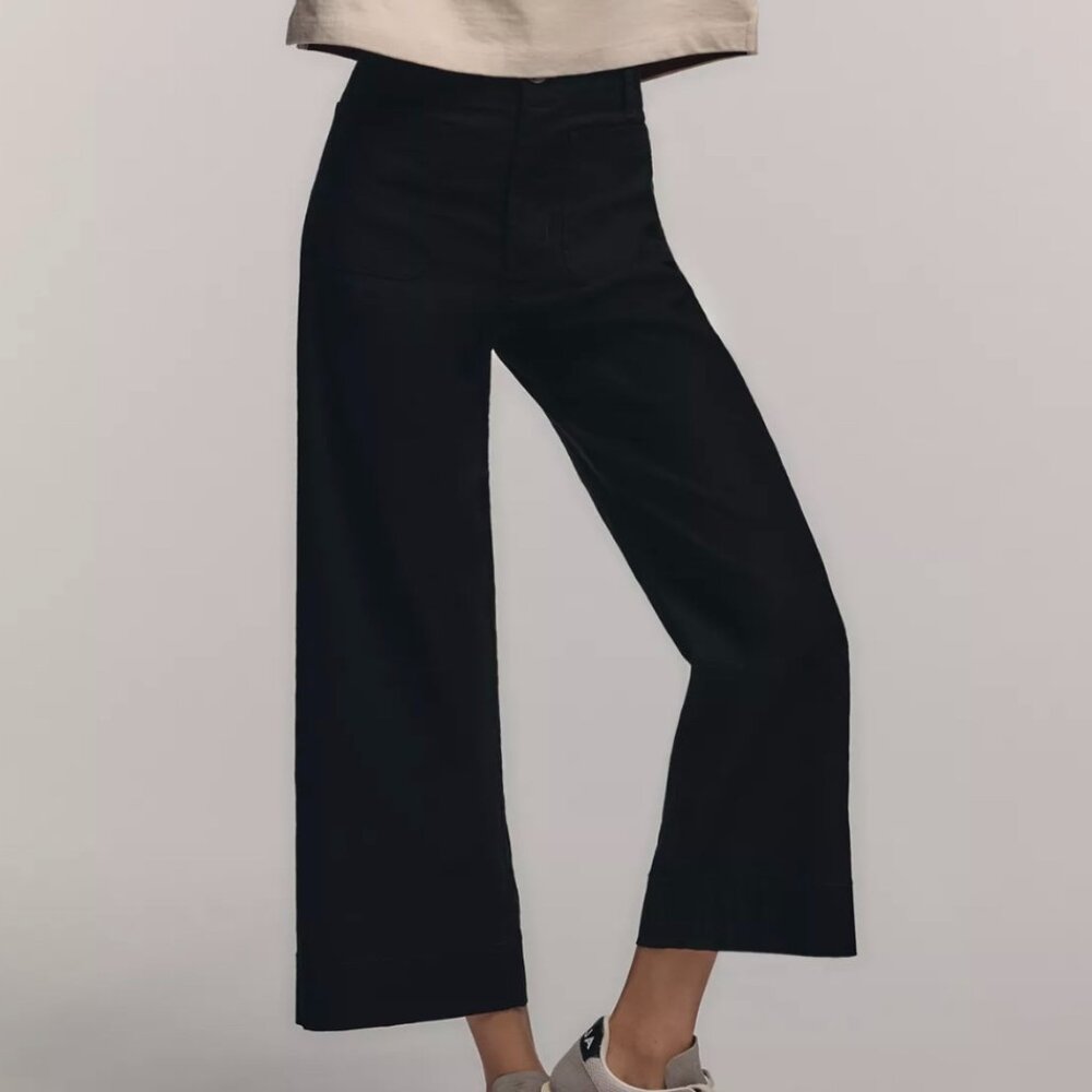 Anthropologie Colette Black Linen Pants